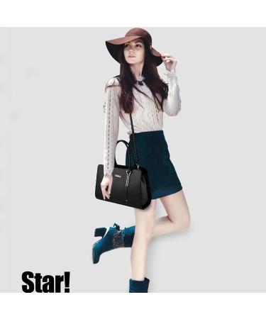 Nicole&Doris Embossing Fashion Travel Bags | Wild School Backpacks & PU Leather Handbags - Black - Buy Online on GoSupps.com