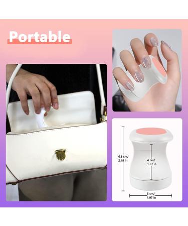 Angnya Mini UV LED Nail Lamp - Portable Gel Nail Dryer for At-Home & Professional Use | Pink Nail Art Tool - Buy Online on GoSupps.com