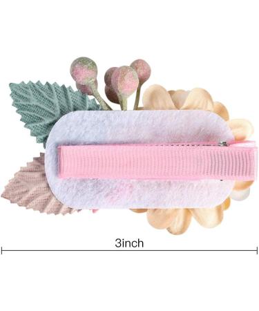 Vucdxop Girl Artificial Flower Hair Clips Set - Baby Hair Loop Clip Accessories | 3 Pieces Style C for Children - Buy Online on GoSupps.com