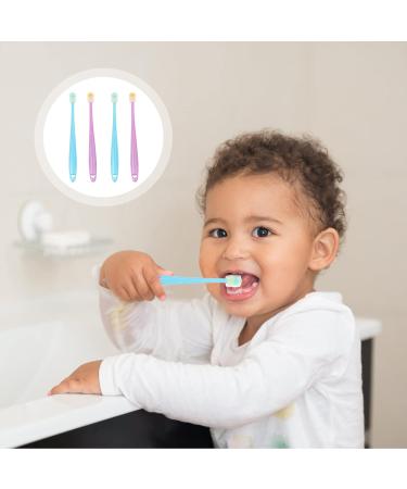 4pcs Baby Oral Care Tool Set - Silicone Infant Toothbrushes for Gentle Teeth and Gums Cleaning - Buy Online on GoSupps.com