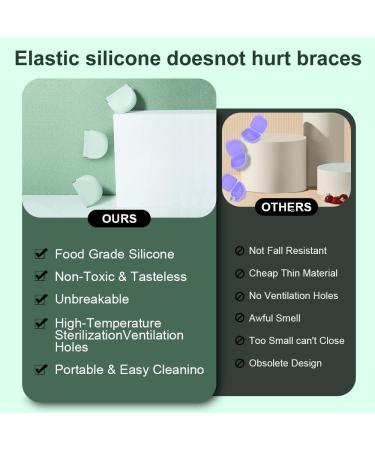 Buy Dnom Dinos Portable Silicone Aligner & Retainer Case with Ventilation Holes - Includes Distance Tools & Cleaning Brush (Purple) | Food-Grade Quality for Easy Travel - Buy Online on GoSupps.com