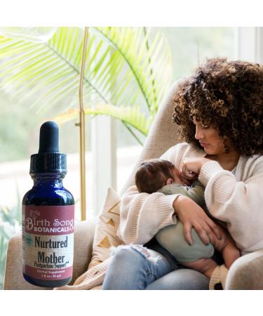 Birth Song Botanicals Nurtured Mother Postpartum Essentials and Support Supplement Herbal Afterbirth Tincture for New Moms After Labor and Delivery Natural Postpartum Care 1oz Bottle - Buy Online on GoSupps.com