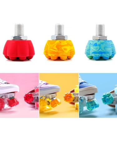 Mruabtiy 2 Pack Roller Skates Toe Stops Plugs - 82A PU Rubber Brake Block Stoppers | Adjustable Replacement Toe Stops | Mix Blue Skate Accessories - Buy Online on GoSupps.com