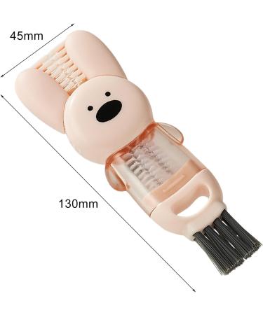 Cup Mouth Brush Lid Corner Edge Cleaning Flexible Bristle Food Grade Compact Size Portable Multifunctional Bottle Gap Pink - Buy Online on GoSupps.com