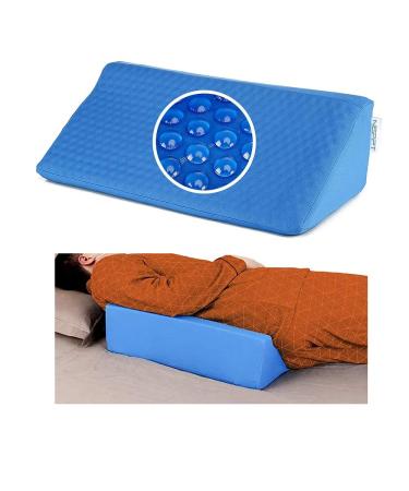 Wedge Pillows for Sleeping Bed Gel Wedges Body Positioners 30 Degree Incline Wedge Pillow for Adults, Back Pain, Bed Sore Medical Foam Elevated Legs Bolster (with Gel)