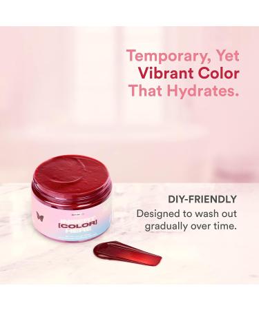 INH Ruby Red Semi-Permanent Hair Color Depositing Conditioner 6oz - Safe Temporary Hair Dye for Vibrant Red Hair - Buy Online on GoSupps.com