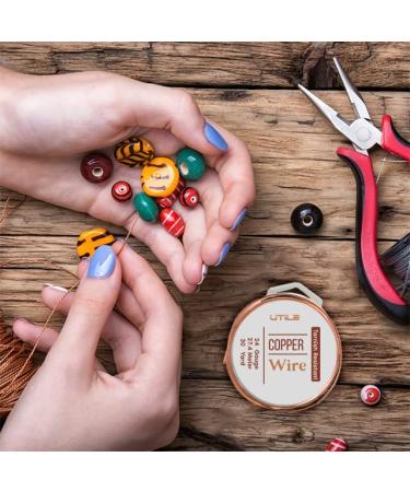 UTILE 24-Gauge Soft 99% Copper Wire - 90 ft / 30 Yards - Tarnish Resistant for Jewelry Making, Crafts, and Decor - 24 Gauge Copper - Buy Online on GoSupps.com