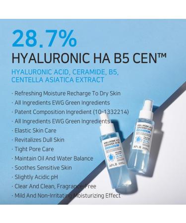APLB Hyaluronic Acid Ceramide HA B5 Mist Essence - 28.7% Hydration Boost | Korean Skincare for Moisture & Skin Texture Improvement - Buy Online on GoSupps.com