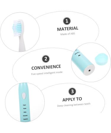 Buy Beavorty Electric Toothbrush for Kids - Soft Bristle Replacement Heads Waterproof & Automatic Cleaning Brush - Blue (1 Pack) - Buy Online on GoSupps.com