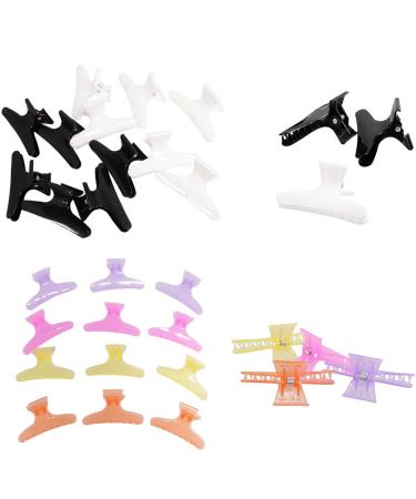 Buy 12x Butterfly Hairdressing Clamps - Salon Hair Color & Perm Section Clips for Professional Styling - Buy Online on GoSupps.com