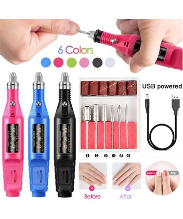 Portable Electric Nail Drill Professional Efile Electrical Nail File Kit for Acrylic Gel Nails Manicure Pedicure Polishing Shape Tools Design Home Salon Use 48Pcs Nail Drill Bits (black) - Buy Online on GoSupps.com