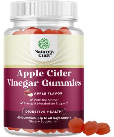 ACV Apple Cider Vinegar Gummies - Natural Energy Supplement ACV Gummy with Mother B12 Vitamin, B6 & Pomegranate for Body Cleanse Immune Support and Gut Health - Apple Cider Vinegar with The Mother - Buy Online on GoSupps.com