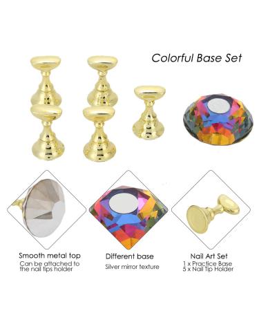 Exquisite DIY Nail Art Stand - Professional Practice Display for Home & Salon Use | Flame Base | Durable Plastic & Alloy - Buy Online on GoSupps.com