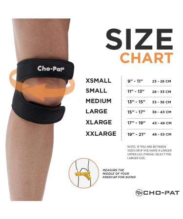 Cho-Pat Dual Action Knee Strap - Adjustable Pain Relief for Chondromalacia Osgood Schlatter s Tendonitis & Meniscus Tears - Medium Size 1 Pair - International Shipping Available - Buy Online on GoSupps.com