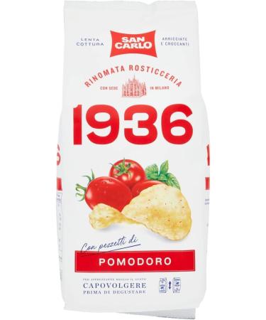 San Carlo 1936 Ancient Recipe Crisps Curled and Crunchy Renowned Rosticceria tomato pear and basil apple chips ancient recipe gluten free 12 x 150 g + Italian pulp - Buy Online on GoSupps.com