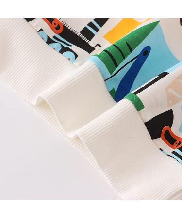 EULLA Baby Boy Digger Jumper | Long Sleeve Beige Sweatshirt | Cotton Casual Tops | 12-24 Months - Buy Online on GoSupps.com