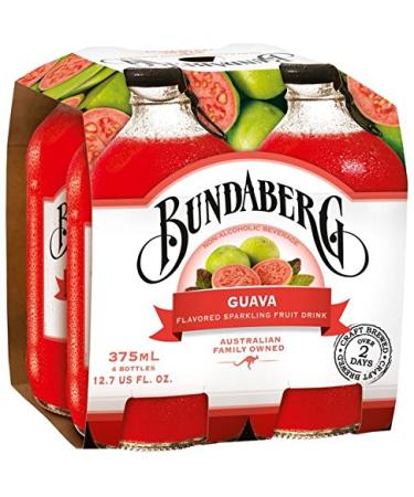 Bundaberg Sparkling Fruit Drink, Guava, 12.7 fl oz, 4 Count