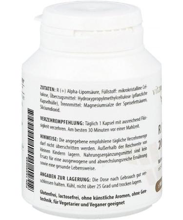 Vitaworld R (+) Alpha-Lipoic Acid 200 mg - Vegan Bioactive Supplement 100 Capsules for Optimal Health - Buy Online on GoSupps.com