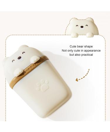 Solid Shampoo Bar Holder - Body Wash Bar Travel Case Cute Bear Shape Body Washing Bar Travel Case with Draining Hole for Long Trips White - Buy Online on GoSupps.com