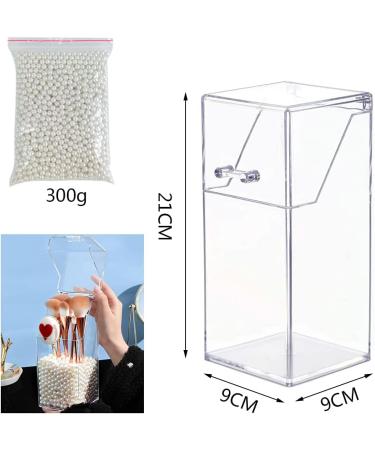 Mulinhai Acrylic Makeup Brush Holder | Stylish Cosmetic Organizer for Dressing Tables & Bathrooms Perfect Storage Solution - Buy Online on GoSupps.com