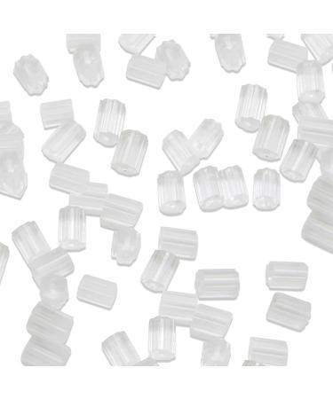 TOAOB 144pcs Clear Plastic Rubber Safety Earring Backs Soft Silicone Ear  Nut Stoppers Replacement 2.5x3.5mm for Fish Hooks Earring Post Studs