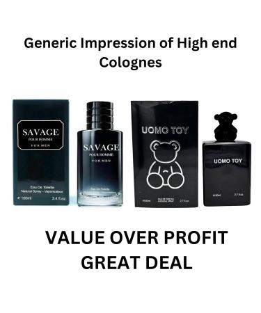 Combo Set Eau De Toilette Natural Spray Fragrance for Men Wonderful Gift Masculine Scent for All Skin Types 3.4 Fl Oz Each (Pack of 2) Y - Buy Online on GoSupps.com