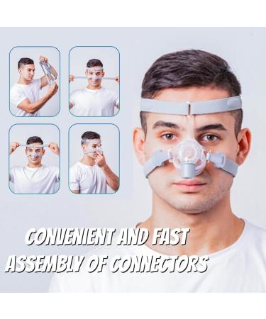 Buy Gbbazu Universal Silicone Nose Mask Assembly - Replacement with Headgear Frame & Pillows - Perfect Fit & Reusable Accessories for Enhanced Comfort - Buy Online on GoSupps.com