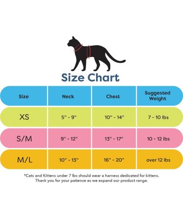 CAT SCHOOL Cat Harness and Leash Set for Outdoor Walks Training and Travel - Secure Soft Comfortable Cat Vest Harness with 10' Long Cat Leash - Easy to Use with Step-by-Step Instructions S/M - Buy Online on GoSupps.com