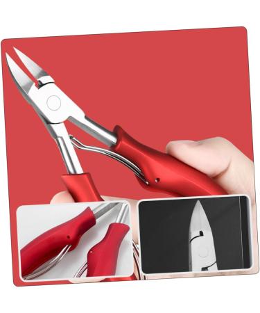 Mikinona 1pc Nail Clippers Nail Kit Nail Tool Skin Pliers Nail Grooming Plier Manicure Nipper Pedicure Kit Bevel Trimmer Groove Clamp Stainless Steel Red Modify Dead Skin Scissors - Buy Online on GoSupps.com