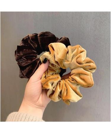 Women's Winter Hair Scrunchies Hair Tie Hair Accessories Lady's Ponytail Holder Hair Rubber Bands Accessories(Brown) - Buy Online on GoSupps.com