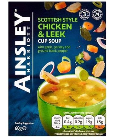 Cup Soup Bundle With Ainsley Harriott Broccoli & Stilton Cup Soup 72g Vegetable Chowder Cup Soup 75g Thai Chicken & Lemongrass Cup Soup 69g & Scottish Chicken & Leek Cup Soup 60g (4 Pack) - Buy Online on GoSupps.com