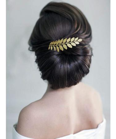 Yean Leaf Bridal Hair Comb - Gold Wedding Headpiece for Women and Girls - Buy Online on GoSupps.com