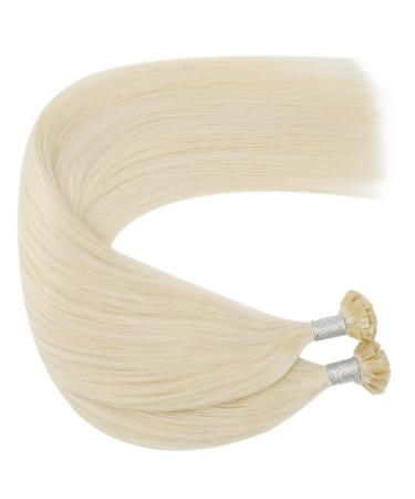 Ugeat 40cm Platinum Blonde Flat Tip Keratin Hair Extensions - Real Hair 1g/Strand 50g Keratin Sticks 16 Inch Quality Extensions - Buy Online on GoSupps.com