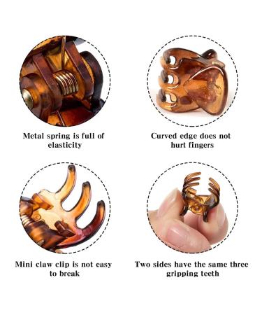 36 PCS Mini Hair Claw Clips for Women - 0.6 Inch Plastic Hair Jaw Clips for Styling Long Hair - Perfect Hair Accessories for Girls - Black Brown Clear - Buy Online on GoSupps.com