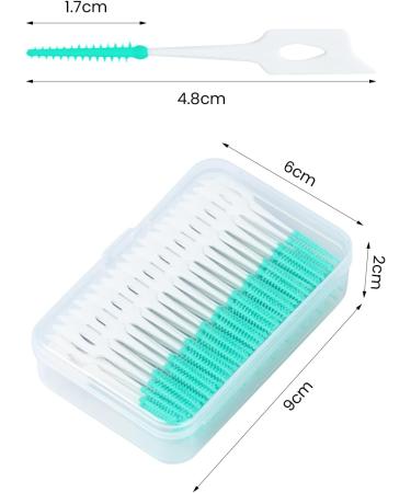 200Pcs-Green Interdental Brushes for Oral Care | Silicone Dental Floss Sticks for Teeth Cleaning | Dual-use Interdental Floss Picks for Convenient Travel | Oral Cleaning Supplies - Buy Online on GoSupps.com