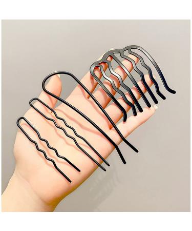 8 Piece French Style U Shape Hair Combs & Sticks Set for Vintage Hairstyles - Buy Online on GoSupps.com