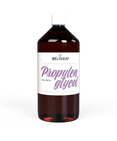 Belissia propylene glycol 1l 99.9% - Hochrein in pharmaceutical quality made in Germany - EUR/USP - PG propylene glycol liquid E1520 1000ml - Pure Vegan 0% additives 1000ml PG