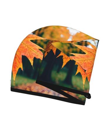 Autumn Pattern SamLng Coral Velvet Dry Hair Cap - Ideal for Home Travel Pool Parties & More | International Shipping - Buy Online on GoSupps.com