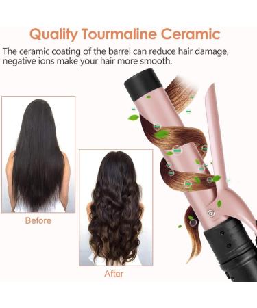 6-IN-1 Professional Curling Wand Set with 6 Interchangeable Ceramic Barrels - Rose Gold - Buy Online on GoSupps.com