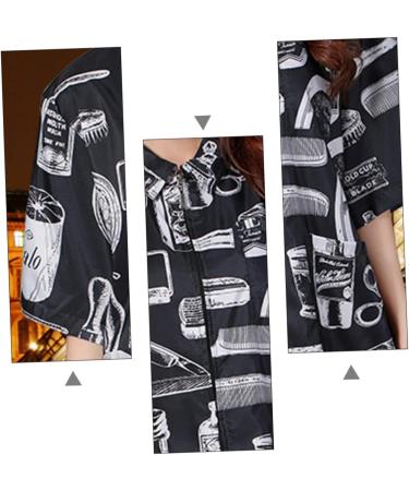 minkissy Work Clothes Ladies Robes Shirt pet Technician Clothing Mens Cloak Coat Fiber Barber Robe Men Black Tank top Printing Cloak Protective Agent Quilting Work Hair Vest Vintage Jacket - Buy Online on GoSupps.com