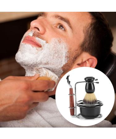Men's Shaving Set - Manual Razor Stainless Steel Stand Brush & Bowl | Premium 4-Piece Grooming Kit for Men - Buy Online on GoSupps.com