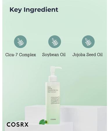 COSRX Pure Fit Cica Cleansing Oil 6.76 fl. oz | Purifying Lightweight Oil with CICA-7 Complex for Sensitive Skin - Buy Online on GoSupps.com