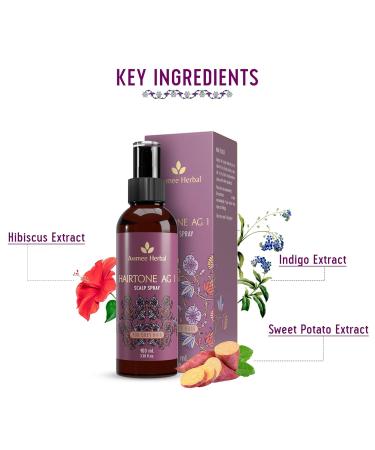 Avi.mee Herbal Hairtone AG1 Scalp Spray for Grey Hair | With Indigo Henna Beet Root and Hibiscus Extracts Daily Nutrition For Your Hair | 100 ML. - Buy Online on GoSupps.com