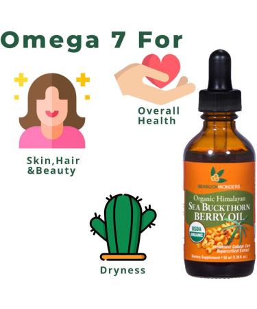Buy 100% Certified Organic Sea Buckthorn Berry Oil - 1.76 FL OZ for International Shipping - Buy Online on GoSupps.com