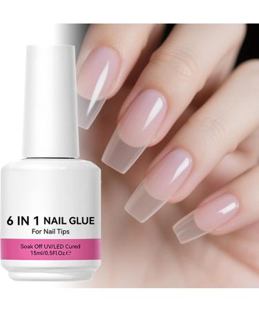  Xinhuju Nails Structure Gel - Rhinestone Glue 6-in-1 Rhinestone Glue Primer Adhesive for Molding and Extend for Women Girls Beginners - Buy Online on GoSupps.com
