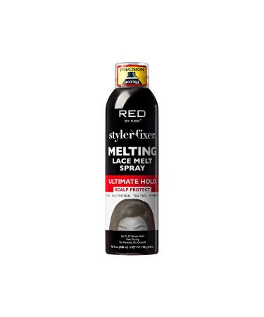 RED By Kiss Styler Fixer Melting Lace Melt Spray Ultimate Hold Scalp Protection Fast Drying & No Residue Strong Adhesion Natural Look for Lace Front Wig 7.8 Fl Oz