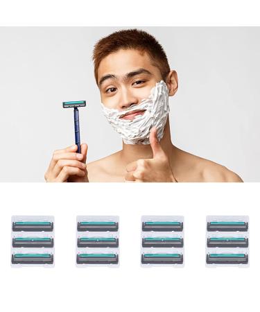 Mens Refills Professional Barber Beard Manual Razor - 12PC Fixed Head Clean & Comfortable Shaving - Buy Online on GoSupps.com