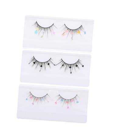 Beaupretty Lash Extension 3 Pairs false lashes cosplay lashes lash clusters with color lashes natural women lashes with color lashes for women colored lashes individual lashes Imitation