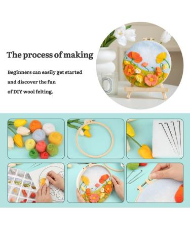 Mayboos Needle Felt Starter Set for Beginners - Complete Wool Felting Supplies Kit with Instructions - Ideal for Home Decoration - Color1 - Buy Online on GoSupps.com