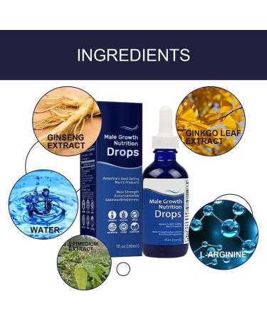 Revitahepa Male Growth Nutrition Drops Revitahepa Blue Direction Benefit Drops for Strong Men Nexusbio Labs Complex Men's Drops Super-Potent (1 Bottle) - Buy Online on GoSupps.com